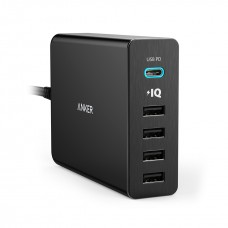 Anker PowerPort+ 5 Port USB With USB-C 60W Charger Adapter (A2053)