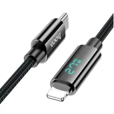 Hoco U125 Benefit Type-C to Lightning 27W Fast Charging Data Cable With Display