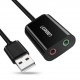 Ugreen USB Audio Adapter External Stereo Sound Card With 3.5mm Headphone And Microphone Jack