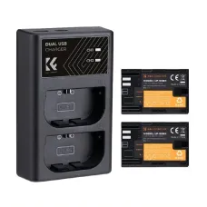 K&F Concept LP-E6NH Battery and Dual Slot Battery Charger Kit 