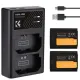K&F Concept NP-FZ100 Battery and Dual Slot Battery Charger Kit