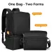 K&F Concept KF13.129 Multifunctional Waterproof Collapsible 2 in 1 Camera Backpack with Side Bag