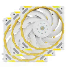 Yeston Zeaginal ZC-Zhuishen Ti White LED 120mm Case Fan (3 Pack)