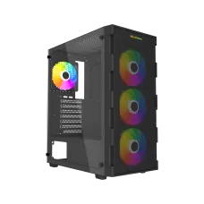 MaxGreen PS195-10-M Mid-Tower ATX Gaming Case With 4 ARGB Fan