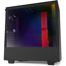 NZXT H510i Compact Mid Tower Black & Red Casing with Smart Device 2