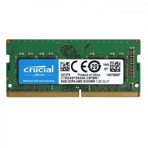 Crucial 8GB Single DDR4 2400 MT/S (PC4-19200) SR x8 SODIMM 260-Pin Memory -  CT8G4SFS824A