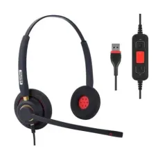 Inbertec UB805DM AI Noise Cancelling Professional USB Wired Headphone
