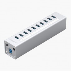 Orico A3H10-U3-V2 Aluminum Alloy 10-Port USB3.0 High-speed HUB with BC1.2 Charger