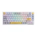 Ajazz AK816 Pro Hot Swappable Silver Switch Bluetooth Wireless Mechanical Keyboard