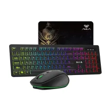 AULA AC208 Wireless Rechargeable Keyboard Mouse & Mouse Pad Combo