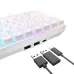 Royal Kludge RK96 RGB Hot-Swappable Tri-Mode Red Switch Wireless Mechanical Keyboard White