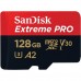 Sandisk Extreme Pro 128GB 200mbps MicroSDXC UHS-1 Memory Card With Adapter (SDSQXCD-128G-GN6MA)