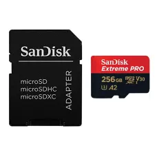 Sandisk Extreme PRO 256GB 200mbps MicroSDXC UHS-I Memory Card With Adapter (SDSQXCD-256G-GN6MA)