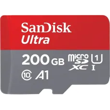 SanDisk Ultra 200GB 100Mbps Micro SD UHS-I Card (SDSQUAR-200G-GN6MN)