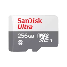 SanDisk Ultra 256GB Class-10 100mbps Micro SDXC UHS-I Memory Card (SDSQUNR-256G-GN3MN)