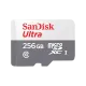 SanDisk Ultra 256GB Class-10 100mbps Micro SDXC UHS-I Memory Card (SDSQUNR-256G-GN3MN)