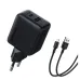 Oraimo Cannon Dual Port 18W Charger Adapter with Type-C Cable