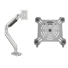 Kaloc KLC-DS150 17-35 Inch Single Monitor Arm and ZENO MP2 Tray Stand Combo