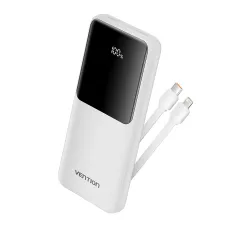 VENTION I13WB-V2 10000mAh 22.5W Power Bank With Built-in Type-C & IP Cable