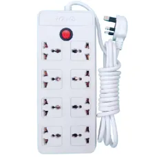 Nano NPS 709 8-Port Power Strip White (3 Pin Power Plug)