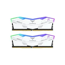 TEAM T-FORCE DELTA RGB 32GB (2 x 16GB) 6000MHz DDR5 Gaming RAM White for AMD EXPO 
