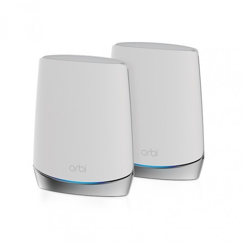 NETGEAR Orbi Compact Wall-Plug Whole Home Mesh WiFi System - WiFi router  and wall-plug satellite extender with speeds up to 2.2 Gbps over 3,500 sq.