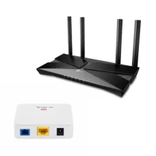 Tp-Link Archer AX15 1500mbps Dual Band Gigabit WiFi 6 Router & Vsol V2801SG XPON ONU Combo