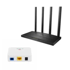 TP-Link Archer C6 1200mbps Dual Band Gigabit Router & Vsol V2801SG XPON ONU Combo