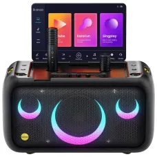 Ikarao Xtreme Break X1 All in One Karaoke Portable Bluetooth Speaker With Built-In 13 Inch Tablet And Wireless Microphone