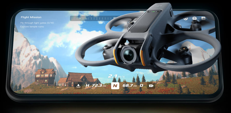 DJI Avata 2 Fly More Combo Drone with Goggles 3 & RC Motion 3 Controllar