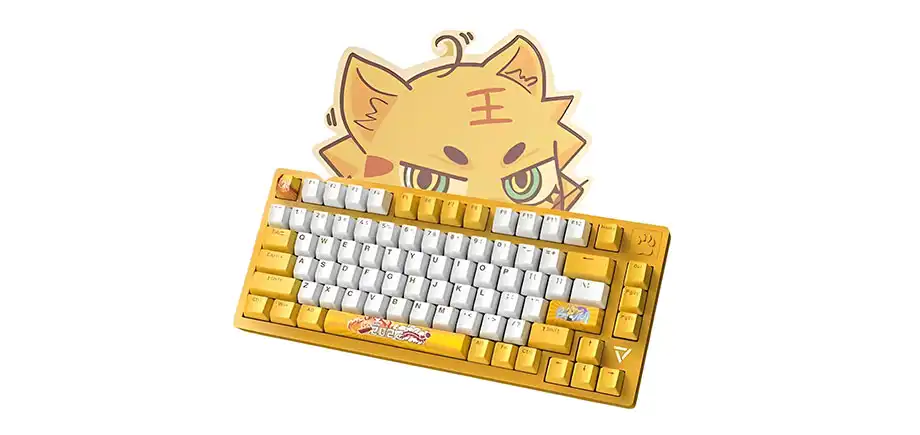 Ajazz AC081 Hot Swappable Yellow Switch Tiger Limited Edition Mechanical Keyboard