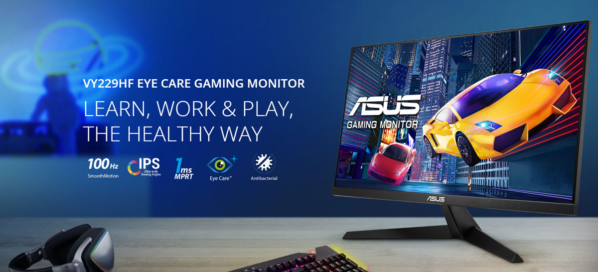 ASUS VY229HF 21.45 Inch 100Hz FHD IPS Gaming Monitor